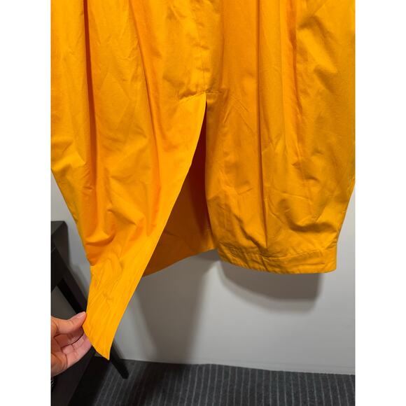 Marco Gurgel Carol Bassi Yellow Exaggerated Puff Sleeve Midi Dress Size 42 US 12 - Picture 11 of 14